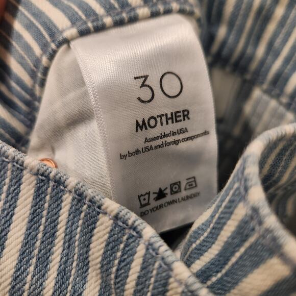 NEW Mother high-waisted spinner zip skimp lined up wide-leg jeans size 30 - Picture 6 of 8